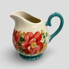 Pioneer Woman Mini Pitcher Vintage Floral 10.4 Oz Stoneware Farmhouse Creamer