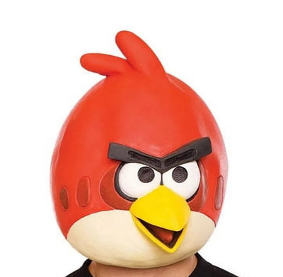 PAPER MAGIC RED BIRD LATEX FACE MASK ADULT HALLOWEEN COSTUME ACCESSORY 6651148