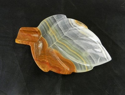 Home decor handmade leaf shaped Natural ONYX Trinket Tray / ashtray