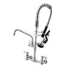  Commercial Faucet for Restaurant, Pre-Rinse Sink Faucet with Pull APS295CP