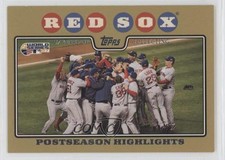 2008 Topps Postseason Highlights Gold Border /2008 Boston Red Sox Team #234 0xy0