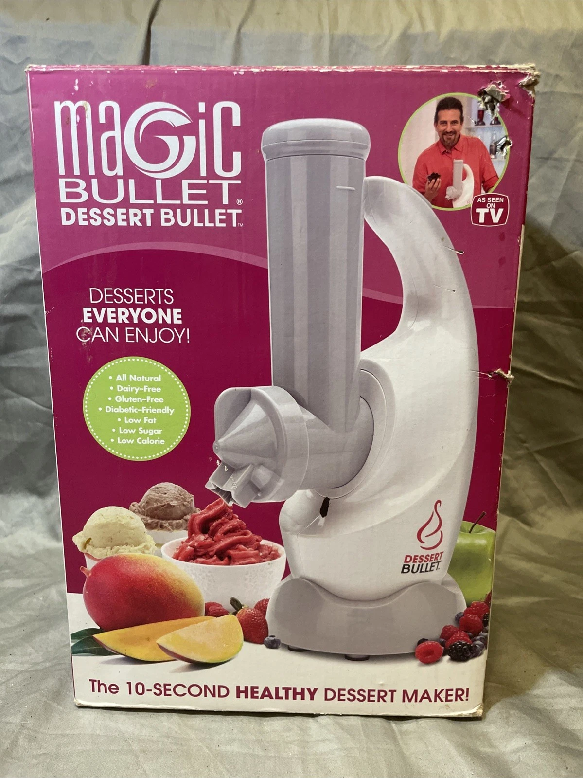 Magic Bullet Dessert Bullet 10 Second Healthy Dessert Maker NOS Complete VTG