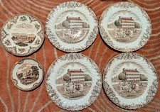 Heritage Hall Dishes Staffordshire / Brown Mu...