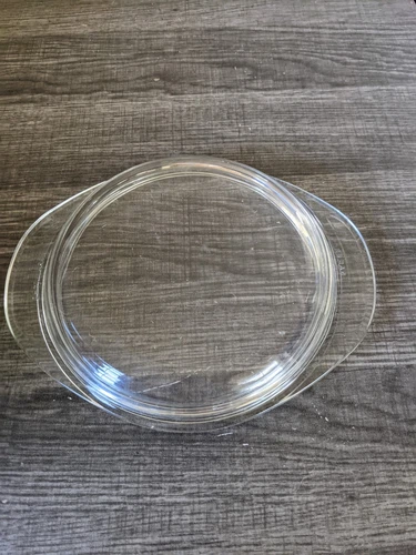 PYREX CLEAR GLASS ROUND LID WITH TAB HANDLES 852-C PREOWNED FREE USA SHIP