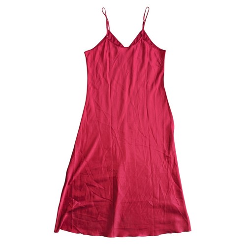 Red Extra Large Satin Maxi Slip Dress Lingerie Sleepwear Spaghetti Strap - Bild 2 von 4
