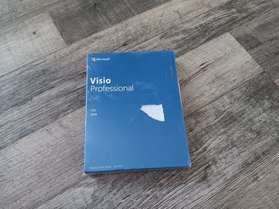 NEW Microsoft Visio Professional 2019 1 PC User License Retail Box Sealed Key