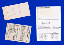 Topp-Tarif! Anschriftenpr&uuml;fung PER EINSCHREIBEN Ersttag 01.04.89 + alle Papiere!