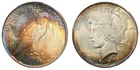 1923 $1 PCGS MS64 Rainbow Toned Peace Silver Dollar 53628182