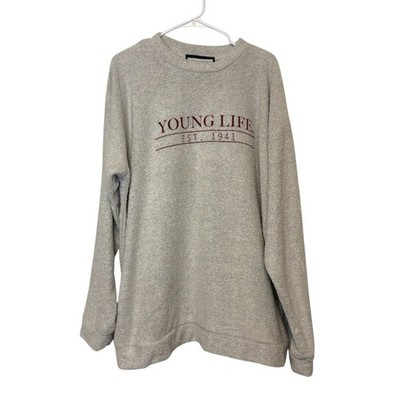 Wooly Threads Young Life Sweatshirt Cozy Oversized Classic Crewneck XXL