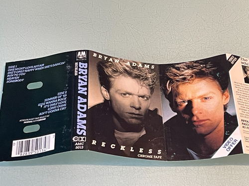 Bryan Adams - Reckless - Cassette Tape Album - 1984 A&M Records - 10 Tracks - Picture 3 of 5