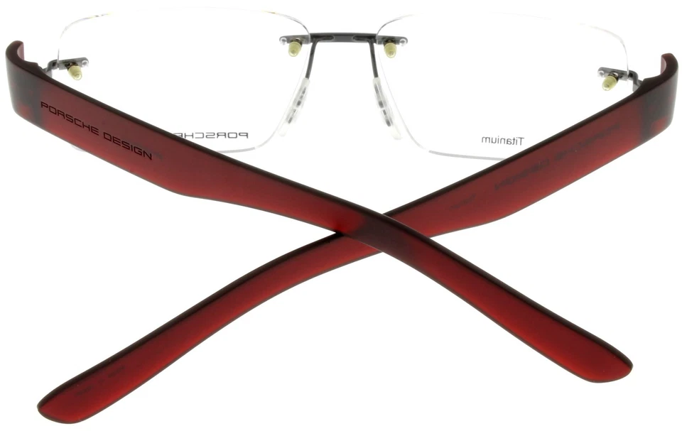 Porsche Design Eyewear Frames Titanium Burgundy Unisex P8206 D 53 Rimless - Image 4 of 4