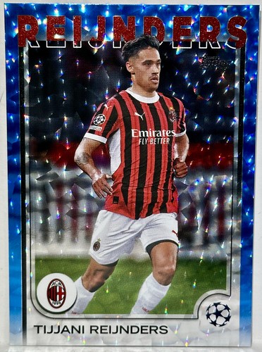 TIJJANI REIJNDERS #/75 ** ICY BLUE ** 2024-25 Topps UCC UEFA ** AC MILAN π₯π₯