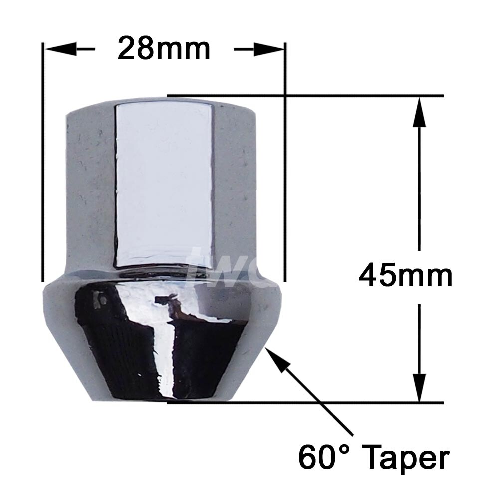 TWD M14x1.5 Alloy Wheel Lug Bolt For Ford S-MAX – Single, Zinc Plated, Rust-Resistant