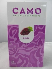 Camo Natural Leaf Herbal Papers 6/5ct Packs Chamomile&Mate 30pc Grape