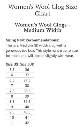 Stegmann Women's Wool Clogs Poly Sole Teak Size 10.5 - Picture 5 of 5