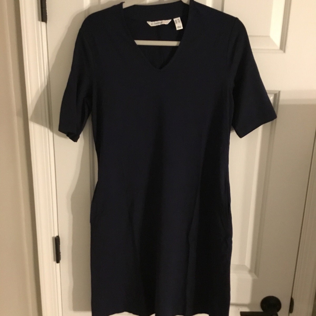 Isaac Mizrahi Womens XS Navy Blue Knee Length Elbow Sleeve Dress New Isaac Mizrahi Womens XS Navy Blue Knee Length Elbow Sleeve Dress New