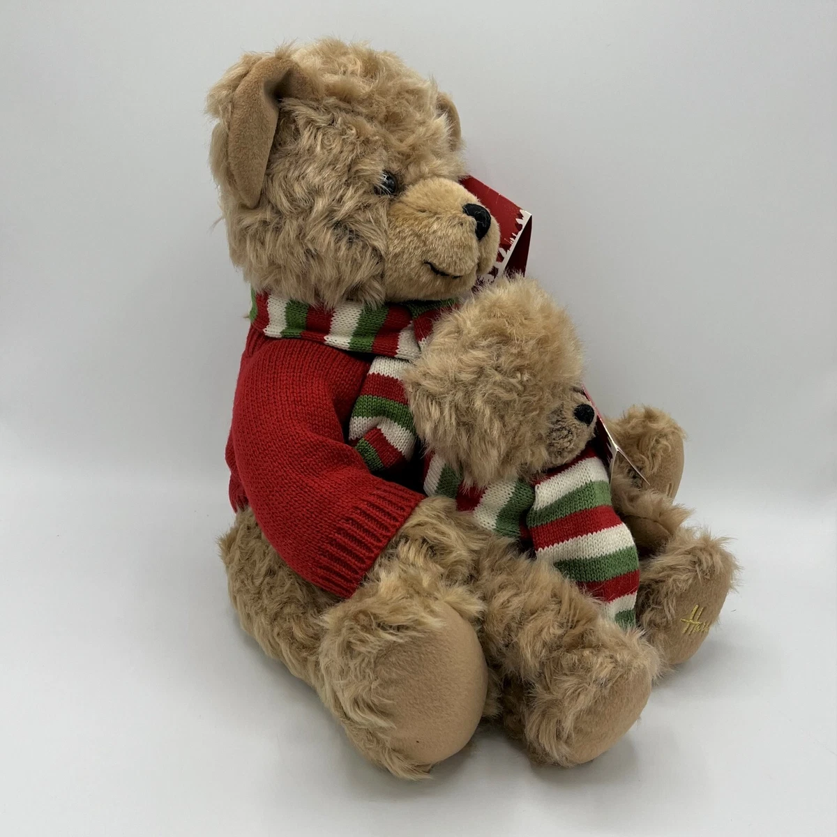 Rare Duo Harrods 2010 Annual Dated Christmas Bear Archie Mini Archie Bear