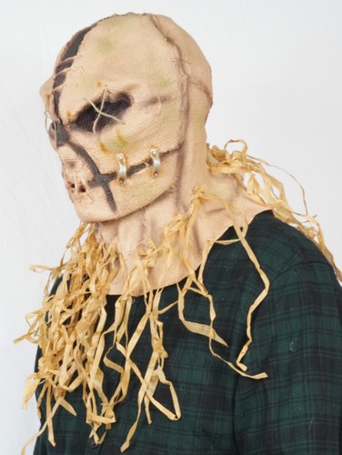 Halloween Scarecrow Mask Costume Latex Realistic Mask Scary Adult Men's - Picture 32 of 42