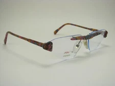 Vintage Mike Fashion Pink Blue Brown 80's Rad RX Eyeglass Frames NOS 58-14-135
