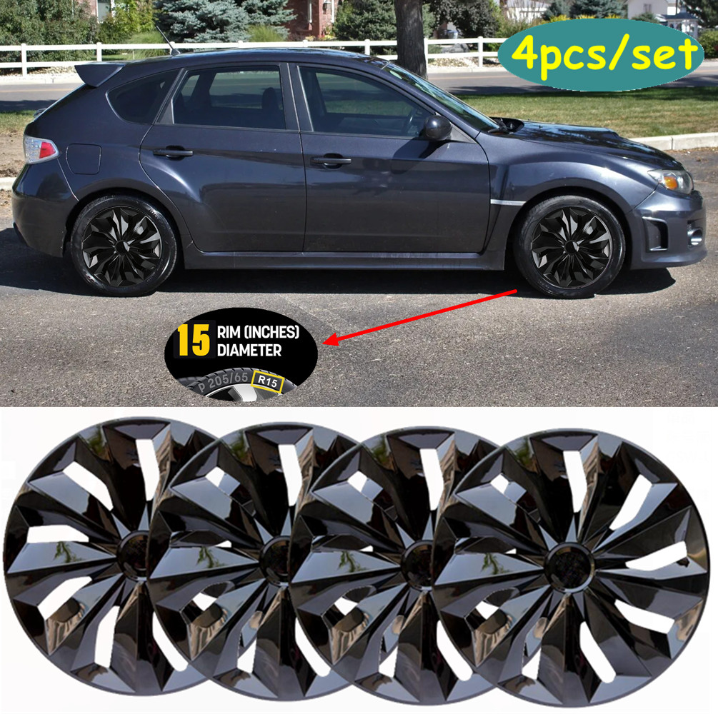 15-Inch Snap-On Hubcaps for Subaru Impreza R15 Steel Wheels