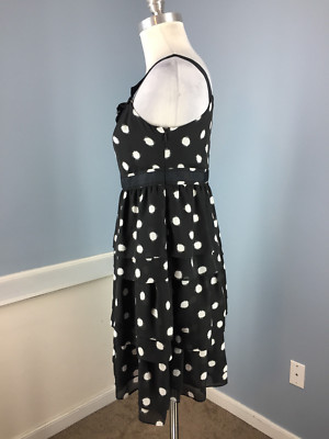 Ann Taylor LOFT S 6 Black White Polka dot Dress Tiered Layered Excellent Career | eBay Ann Taylor LOFT S 6 Black White Polka dot Dress Tiered Layered Excellent Career | eBay