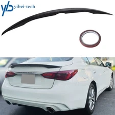 FOR INFINITI 2014-2021 Q50 VIP STYLE SPORT PRIMER BLACK TRUNK BOOT SPOILER WING