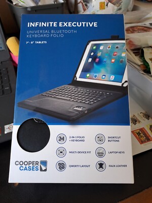 Cooper Infinite Executive Universal Bluetooth Keyboard Folio -Black