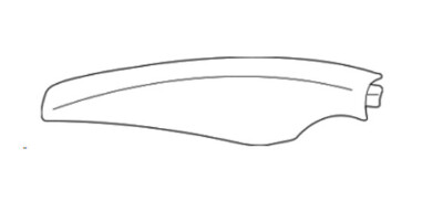 Genuine Saab Roof Rail Cover - Black For 2006-2009 Saab 9-3 32022073-AB