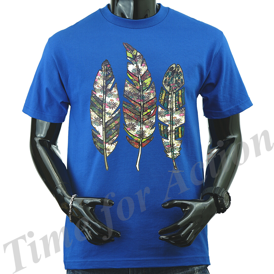 トップス archive goa three feathers print T-shirt s-l1200.jpg