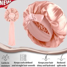 Seidenhaube Zum Schlafen,Silk Bonnet,Haare Schlafhaube,Seide Haube Haar,Lange Ha