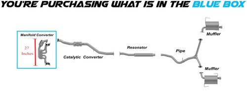 Convertidor de colector delantero aprobado por la EPA para Subaru Forester 2011-2018 2,5 L - Imagen 3 de 11
