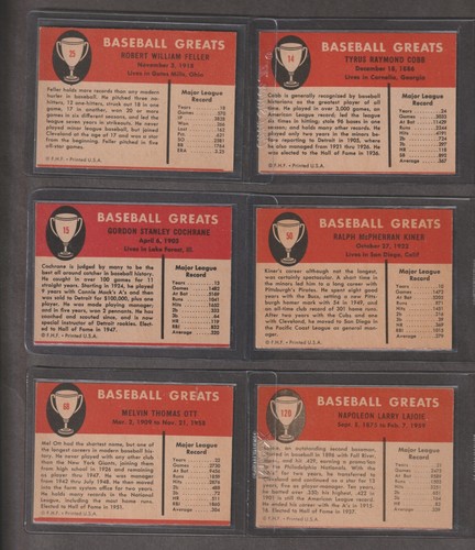 1961 Fleer Baseball - Complete Set ,1-154 , PSA 6 #1 Checklist + #153 Cy Young - Picture 3 of 9