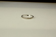 925 Sterling Silver Braided Design Size 8 Thin Band Ring 1.5 Grams RIN9225 