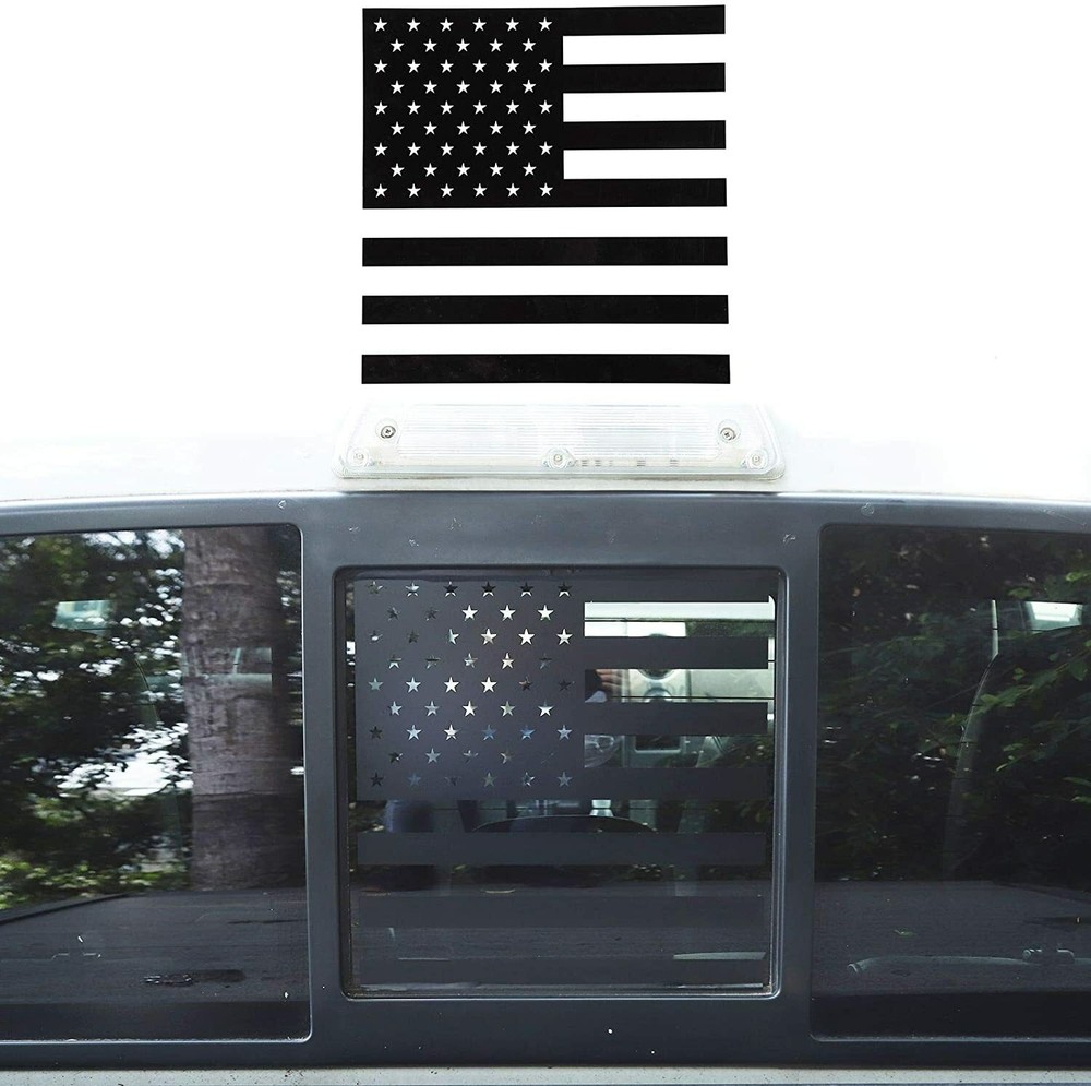 Rear Center Window Stickers Trim Decal for 09-14 Ford F150 USA Flag Accessories