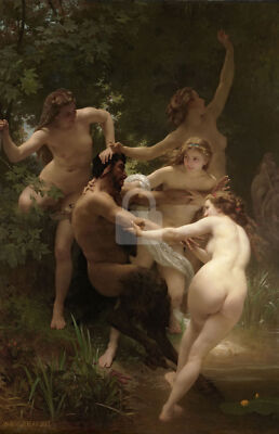 Nymphs and Satyr (1873), William-Adolphe Bouguereau *Art Postcard*