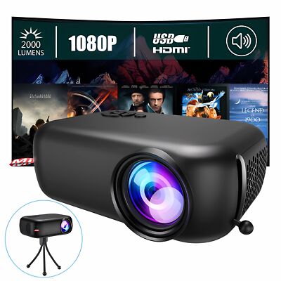 1080P FHD Projektor LED Mini Tragbare Beamer Heimkino Portable Pocket Projector