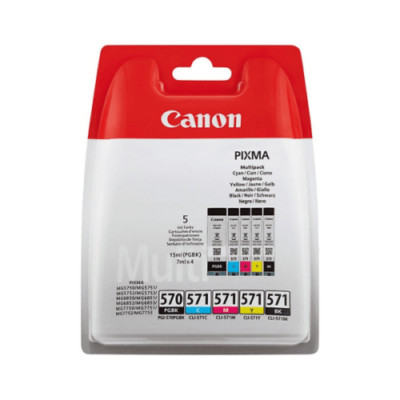 5 x Canon PGI-570 + CLI-571 Multipack Tintenpatronen für MG5752 MG5750 MG5751