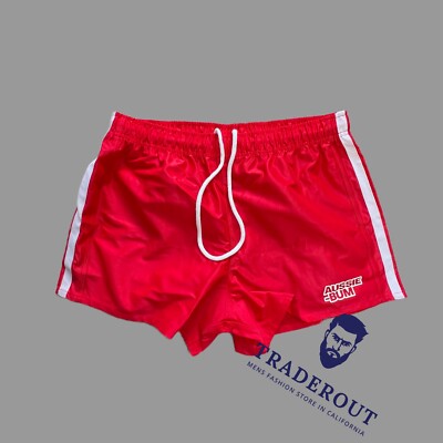 aussieBum mens red Rugby classics sport shorts size S M L