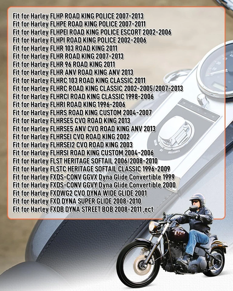 Interruptor de encendido con llave redonda para 93-13 Harley BigTwin Dyna Fatboy Softail 71313-96A Foto 3 de 4