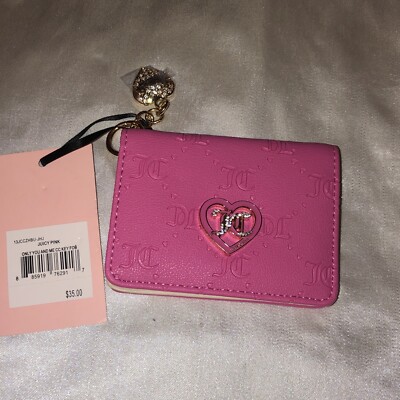 Juicy Couture Juicy Pink Only You And Me Card Case Key Fob Wallet NWT
