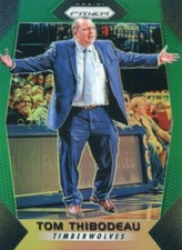 2017-18 Panini Prizm TOM THIBODEAU #90 TIMBERWOLVES COACH GREEN PRIZM