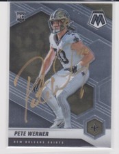 PETE WERNER NEW ORLEANS SAINTS OHIO STATE UNIVERSITY  AUTOGRAPHED CARD