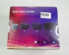 6 Ft Giant Bean Bag Chair Cover Light Grey- Cover only, No Filler - New