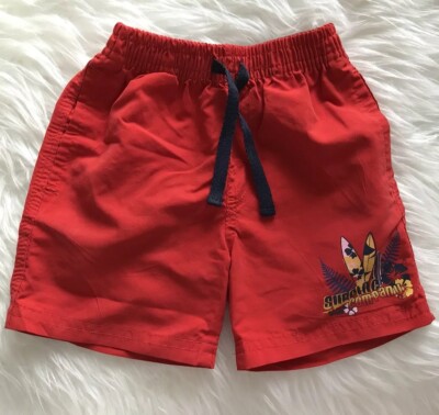 Badeshorts Größe 12-18 Monate rot Baby Jungen Surfer Badehose Urlaub Primark