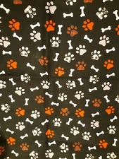 Handmade Bandana PAW PRINTS & DOG BONES