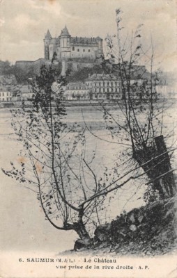 SAUMUR - the Castle, view taken from the Right Bank 