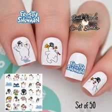 Frosty The Snowman Waterslide Nail Decals Set Of 50 Instructions & Bonus
