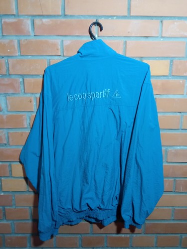 Le Coq Sportif Vintage Jacket With Zipped 90s Blue Polyester Mens Size L - Picture 2 of 8
