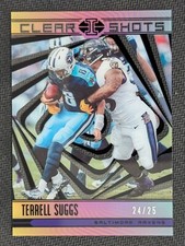 Terrell Suggs CLEAR SHOTS BLACK SSP #ed 24/25! 2018 Panini Illusions! Ravens!