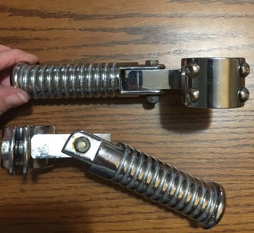 Crash Bar Mounted Highway Pegs For Harley-Davidson And Others - Picture 4 of 5